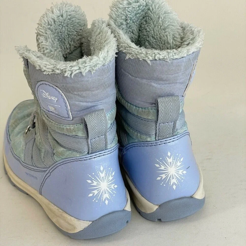 Sorel Disney Whitney Short Frozen Elsa 2 Snow Boots Girls 12 Purple‎ Waterproof
